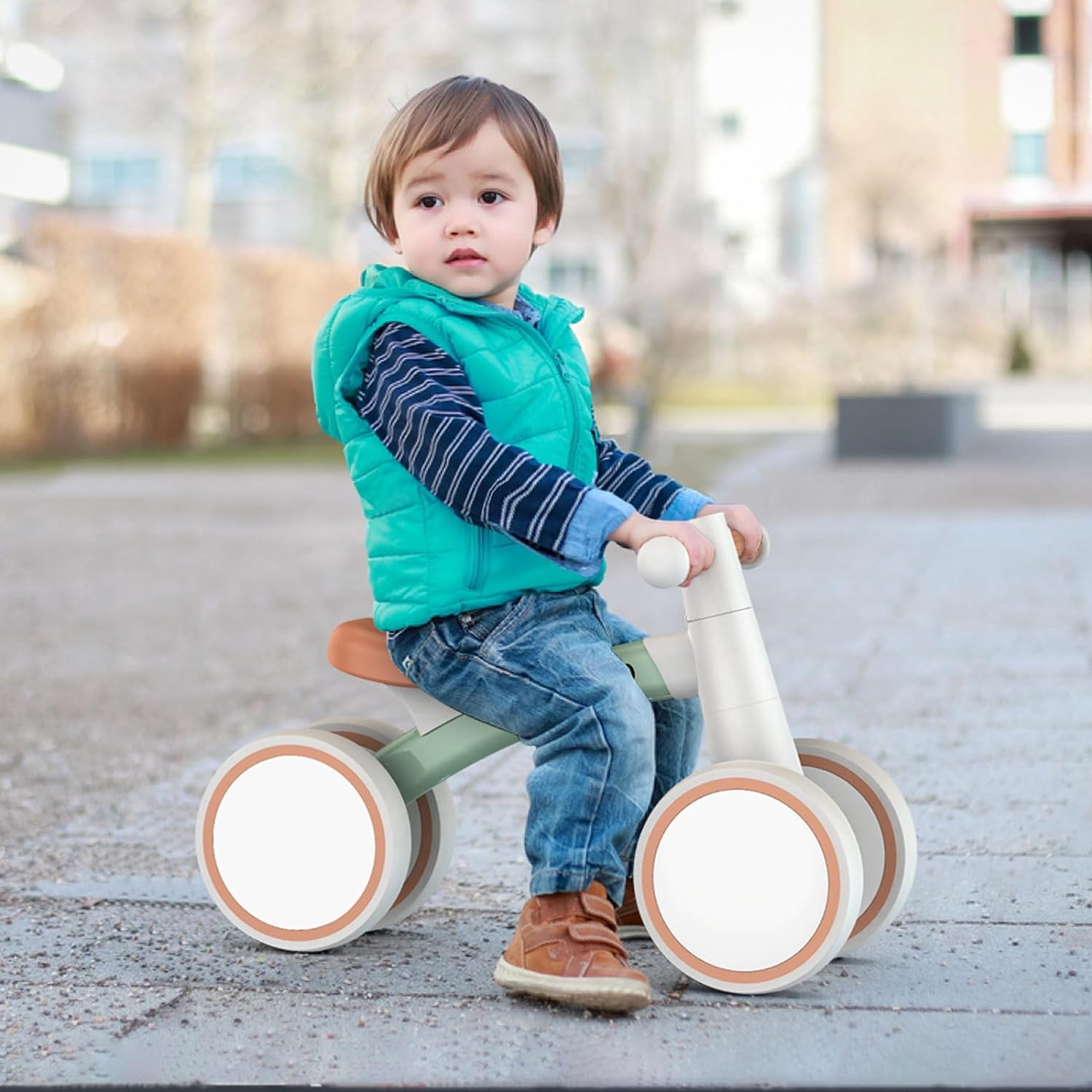 SEREED Baby Balance Bike for 1 Year Old Boys Girls 12-24 Month Toddler Balance Bike, 4 Wheels Toddler First Bike, First Birthday Gifts - Image 9
